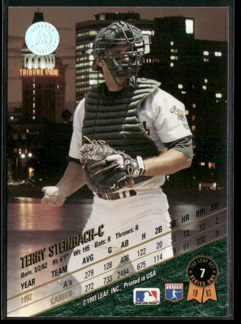 Terry Steinbach 1993 Leaf #7 Oakland Athletics