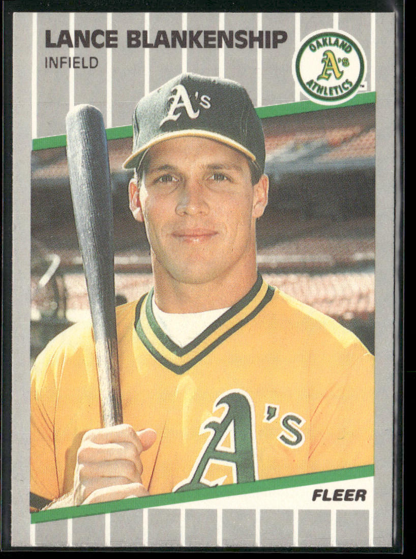Lance Blankenship 1989 Fleer #2 RC Oakland Athletics