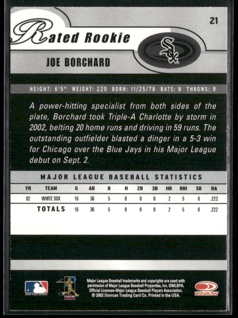 Joe Borchard 2003 Donruss #21 Chicago White Sox