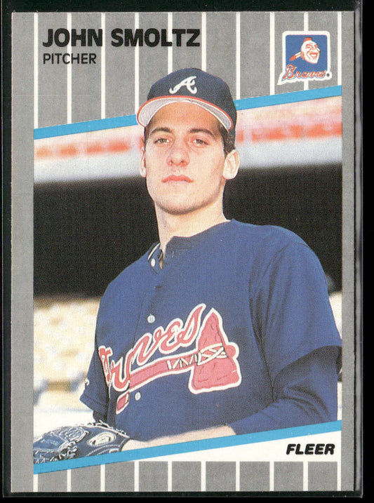 John Smoltz 1989 Fleer #602 RC Atlanta Braves