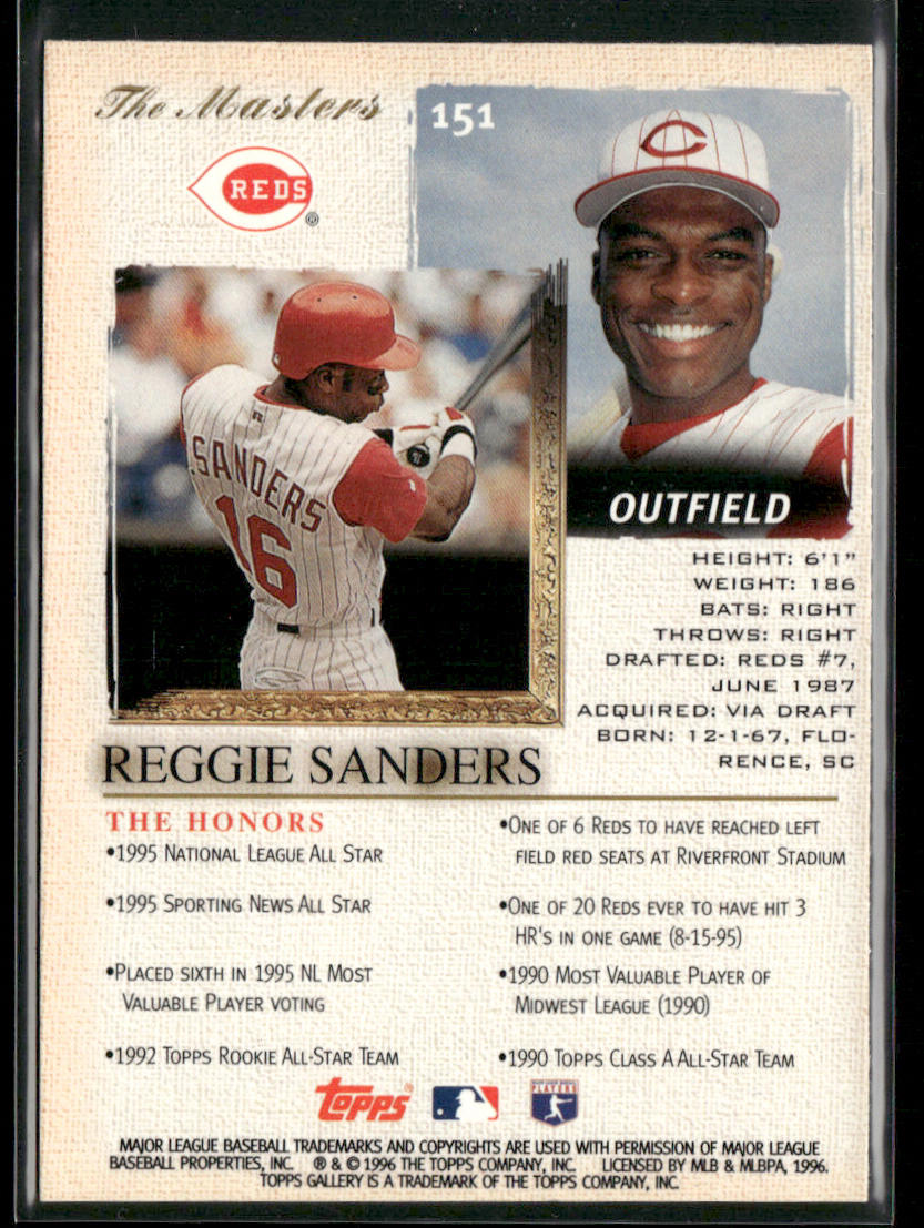 Reggie Sanders 1996 Topps Gallery #151 Cincinnati Reds