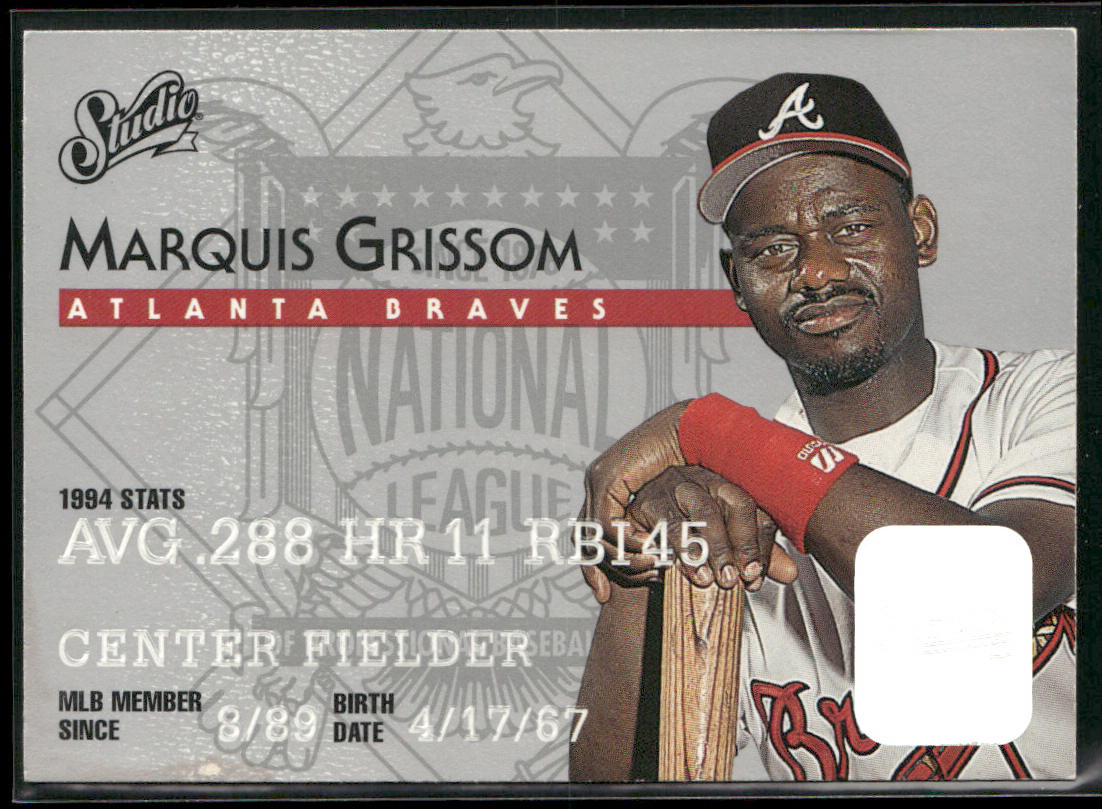 Marquis Grissom 1995 Studio #34 Atlanta Braves