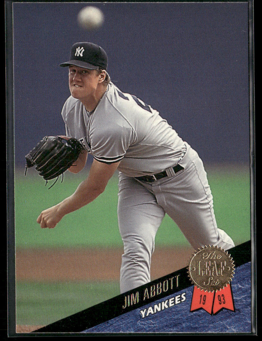 Jim Abbott 1993 Leaf #253 New York Yankees