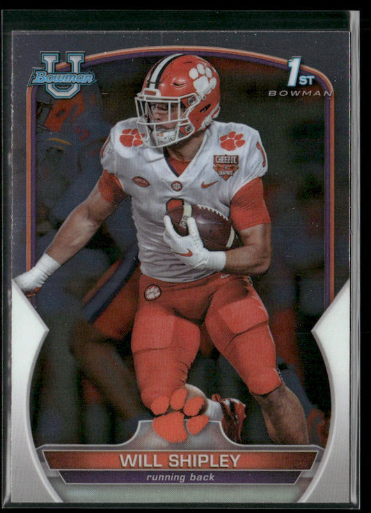 Will Shipley 2022 Bowman University Chrome #73 Clemson Tigers