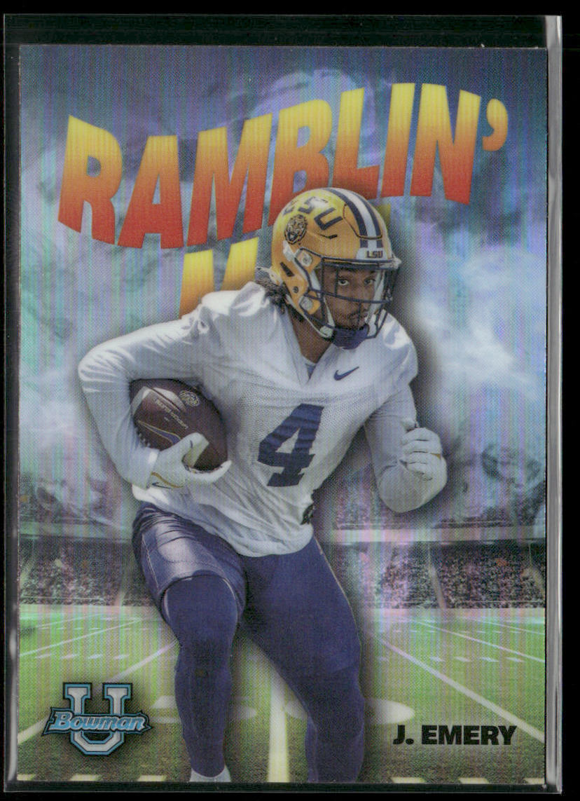 John Emery 2022 Bowman University Chrome Ramblin' Man #RM-7 LSU Tigers