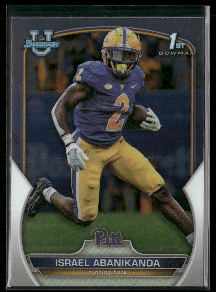 Israel Abanikanda 2022 Bowman University Chrome #95 Pittsburgh Panthers