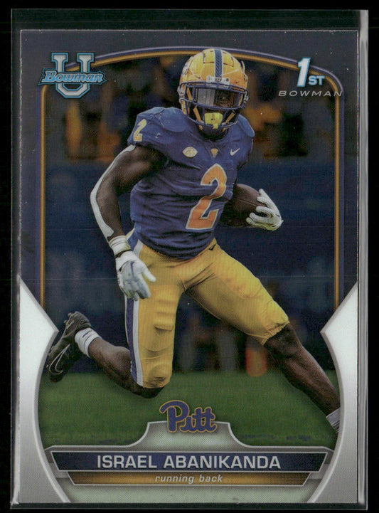 Israel Abanikanda 2022 Bowman University Chrome #95 Pittsburgh Panthers