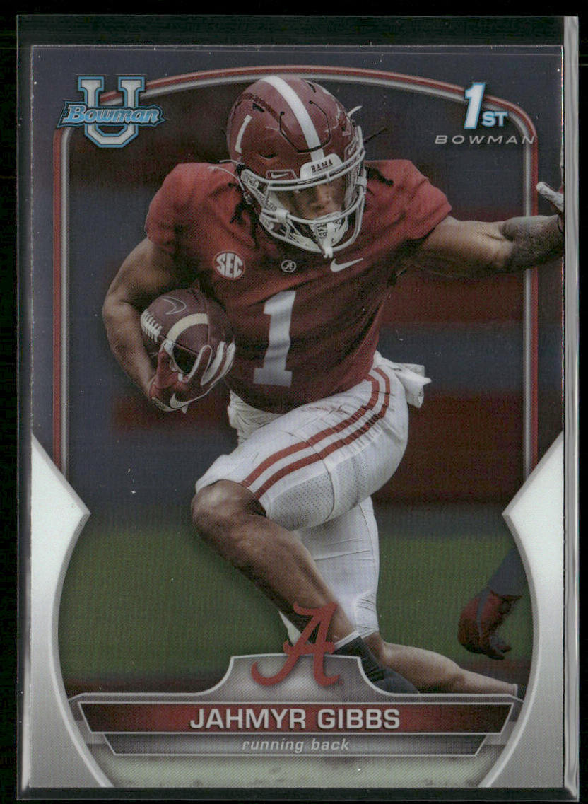 Jahmyr Gibbs 2022 Bowman University Chrome #82 Alabama Crimson Tide