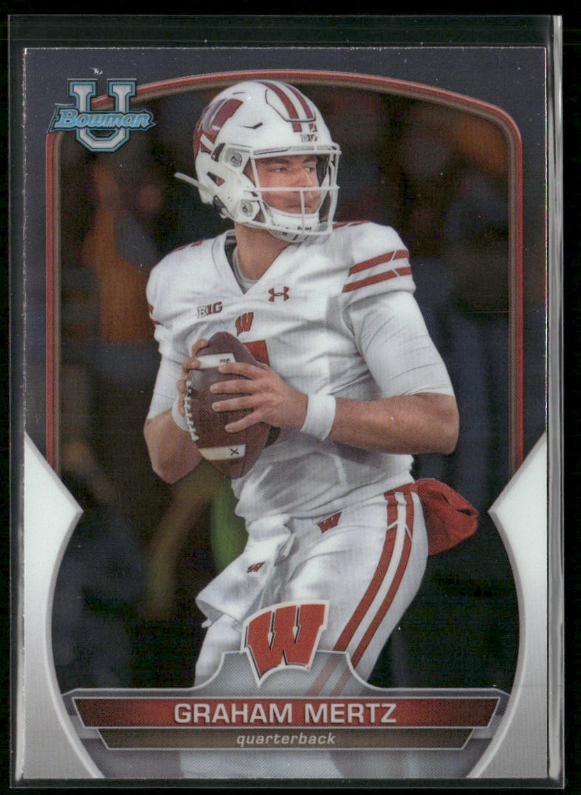Graham Mertz 2022 Bowman University Chrome #17 Wisconsin Badgers
