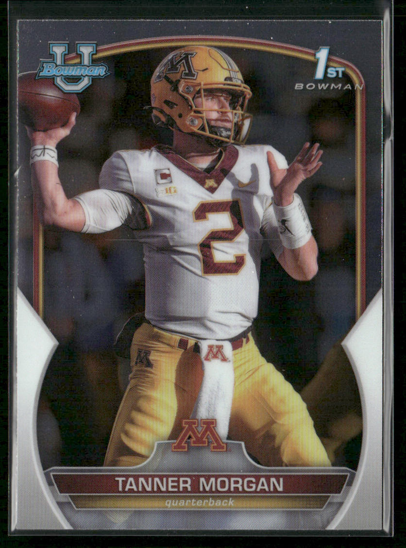 Tanner Morgan 2022 Bowman University Chrome #11 Minnesota Golden Gophers