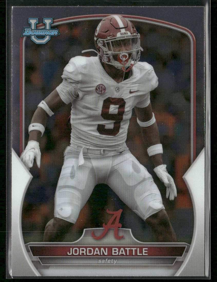 Jordan Battle 2022 Bowman University Chrome #27 Alabama Crimson Tide