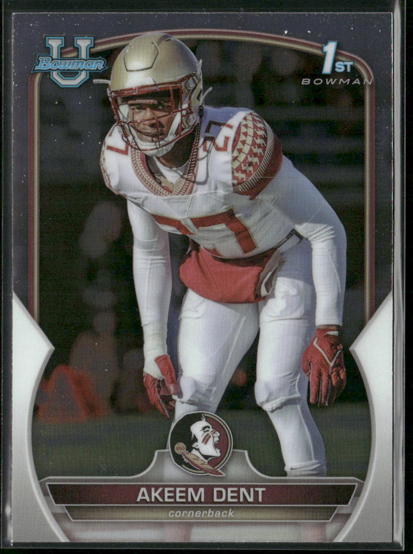 Akeem Dent 2022 Bowman University Chrome #13 Florida State Seminoles