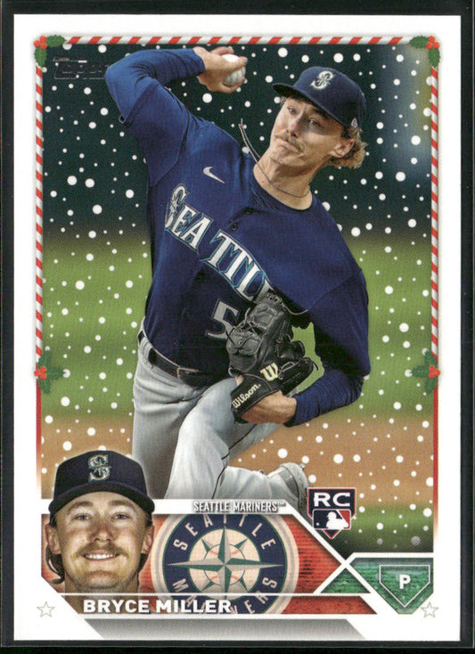 Bryce Miller 2023 Topps Holiday #H65 RC Seattle Mariners