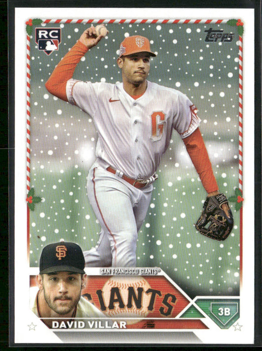 David Villar 2023 Topps Holiday #H161 RC San Francisco Giants