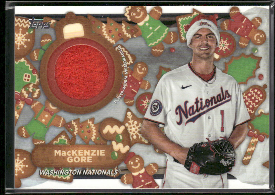 MacKenzie Gore 2023 Topps Holiday Holiday Relics #HRC-MG SN,MEM Nationals