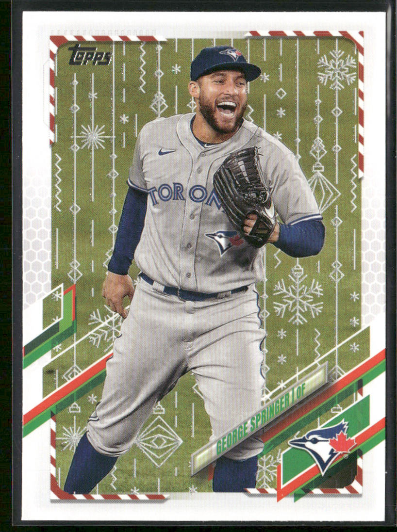 George Springer 2021 Topps Holiday #HW93 Toronto Blue Jays front