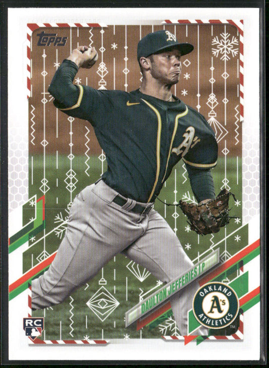 Daulton Jefferies 2021 Topps Holiday #HW10 RC Oakland Athletics