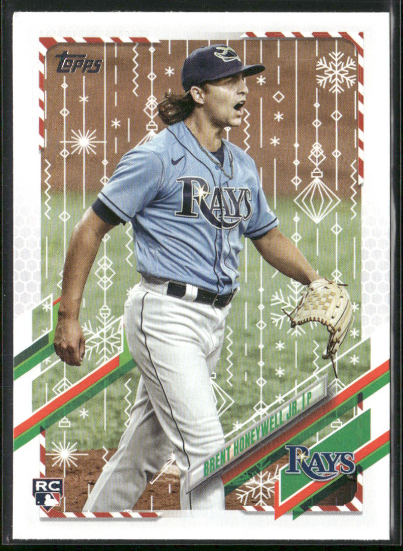 Brent Honeywell Jr. 2021 Topps Holiday #HW24 RC Tampa Bay Rays