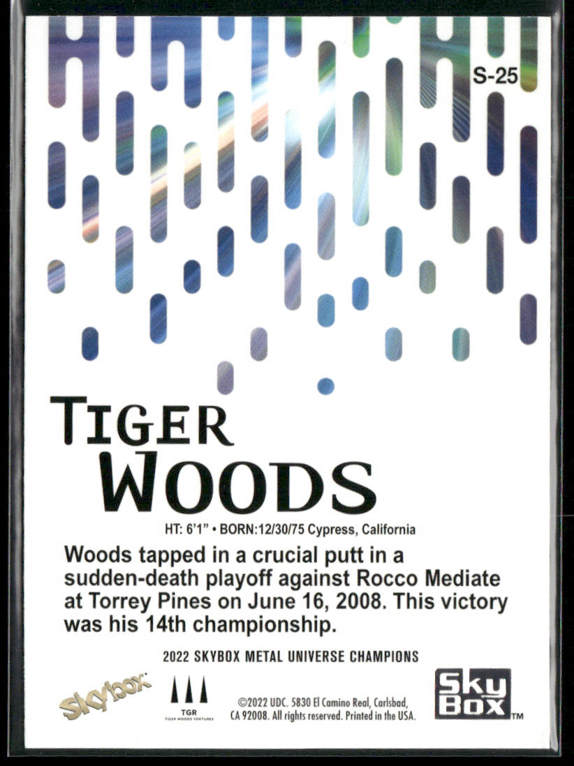 Tiger Woods 2022 SkyBox Metal Universe Champions Skybox Premium #S-25