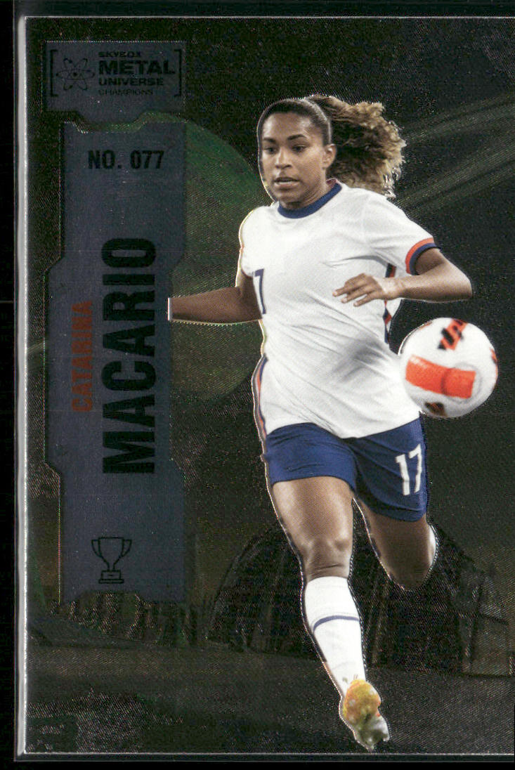 Catarina Macario 2022 SkyBox Metal Universe Champions #077 front