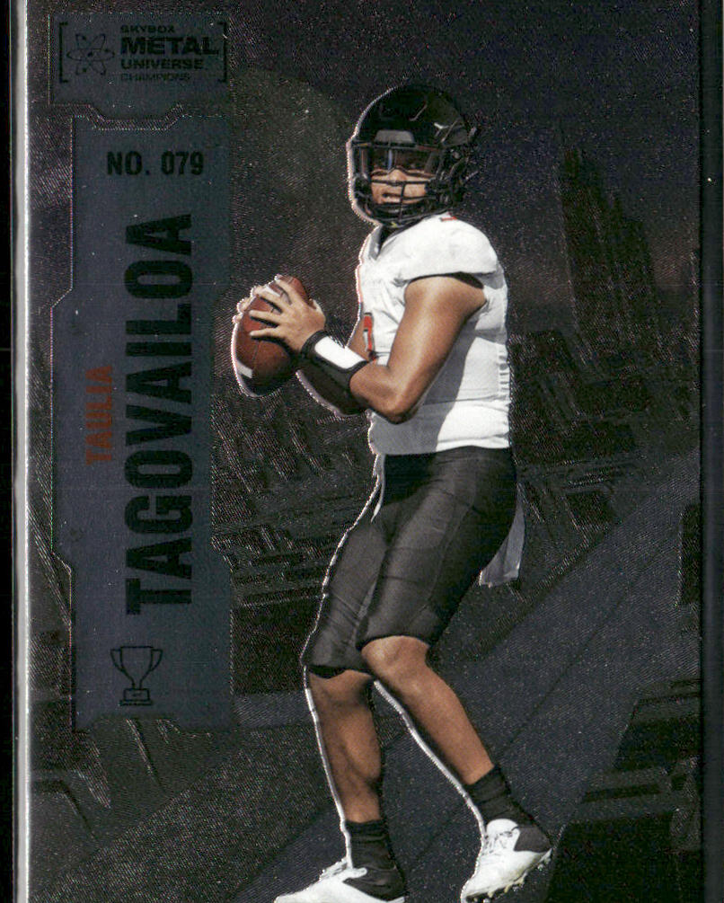 Taulia Tagovailoa 2022 SkyBox Metal Universe Champions #079 front