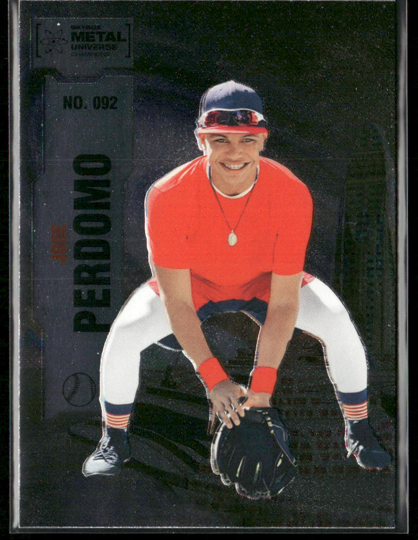 Jose Perdomo 2022 SkyBox Metal Universe Champions #092 front