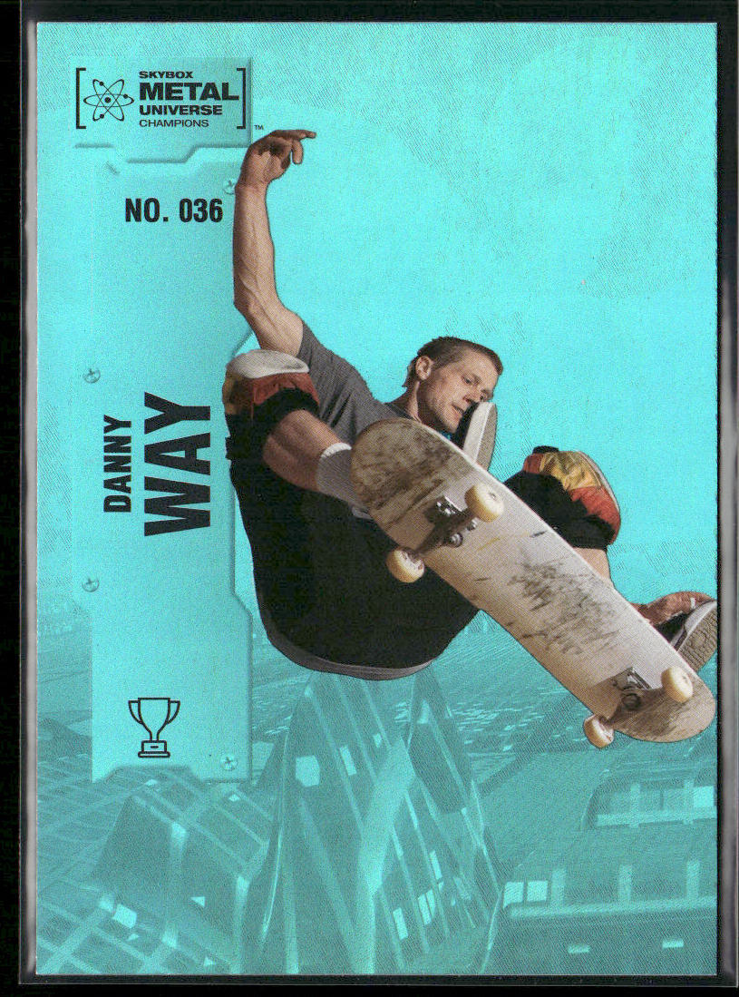 Danny Way 2022 SkyBox Metal Universe Champions Aqua #036