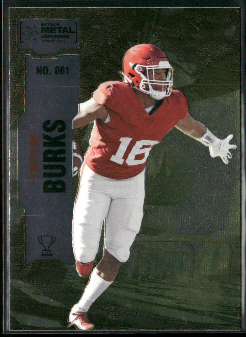 Treylon Burks 2022 SkyBox Metal Universe Champions #061 front