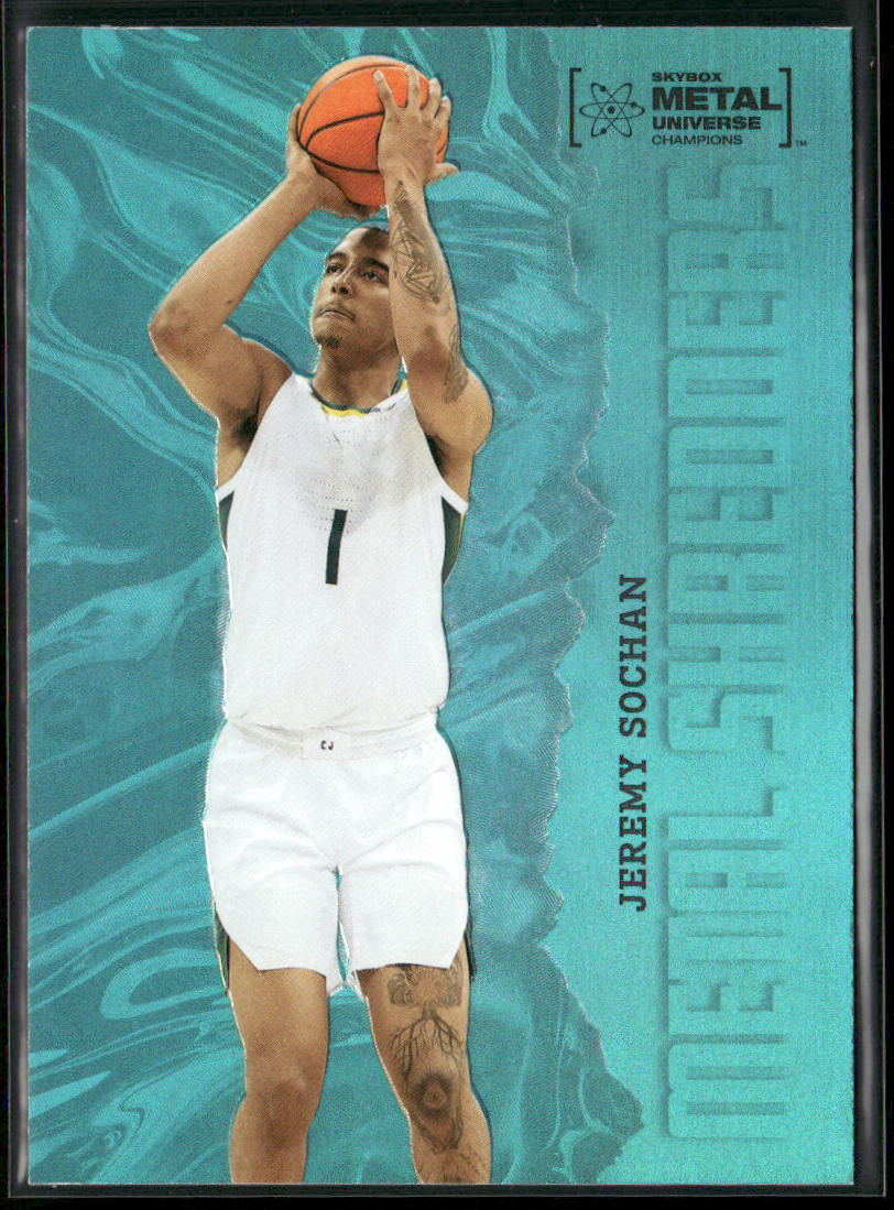 Jeremy Sochan 2022 SkyBox Metal Universe Champions Aqua #102
