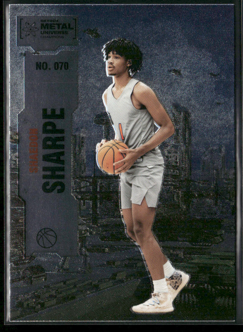 Shaedon Sharpe 2022 SkyBox Metal Universe Champions #070 front