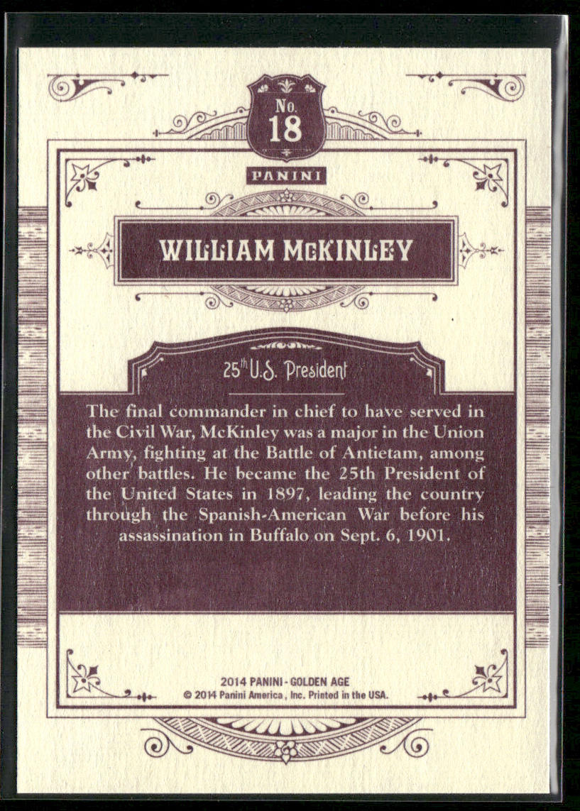William McKinley 2014 Panini Golden Age #18