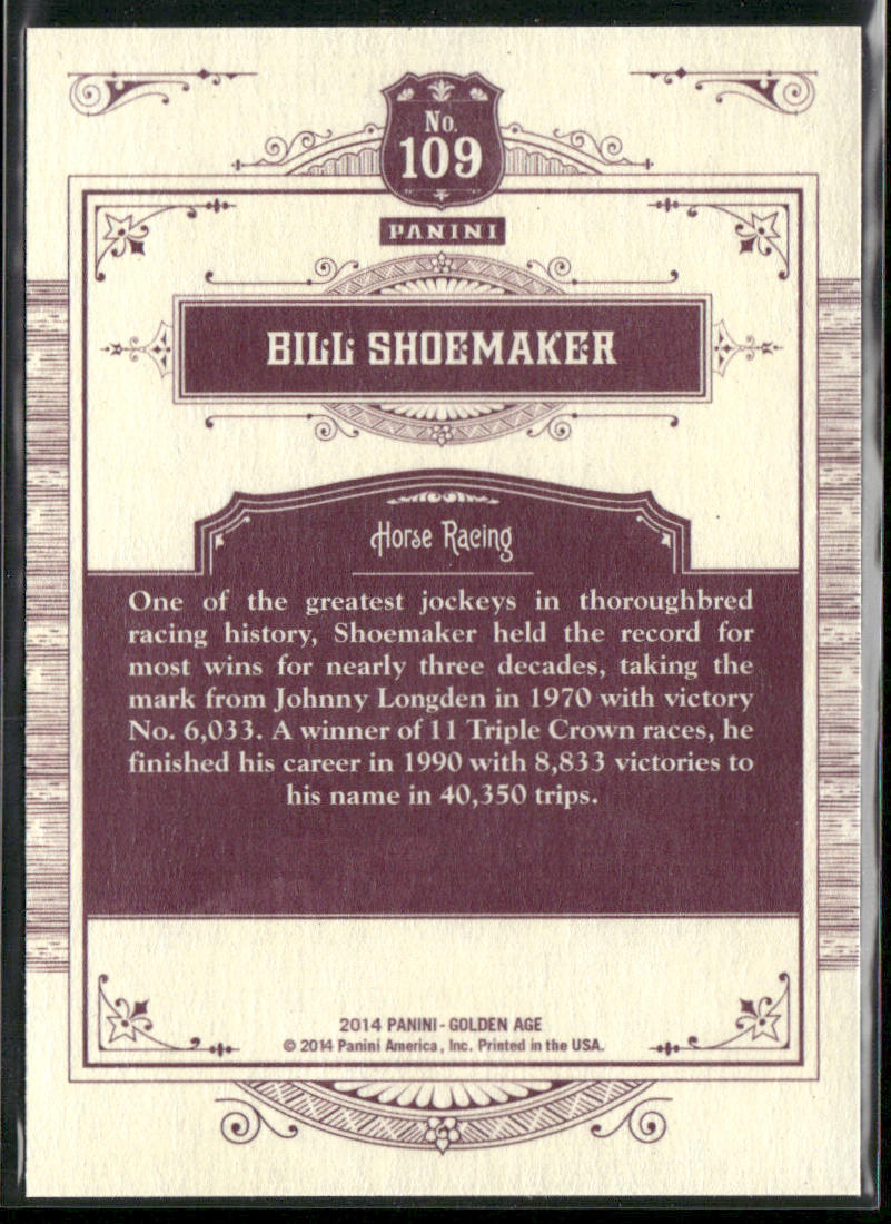 Bill Shoemaker 2014 Panini Golden Age #109