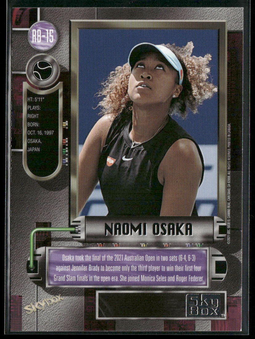 Naomi Osaka 2021 SkyBox Metal Universe Champions 1997-98 Retro #RB-15