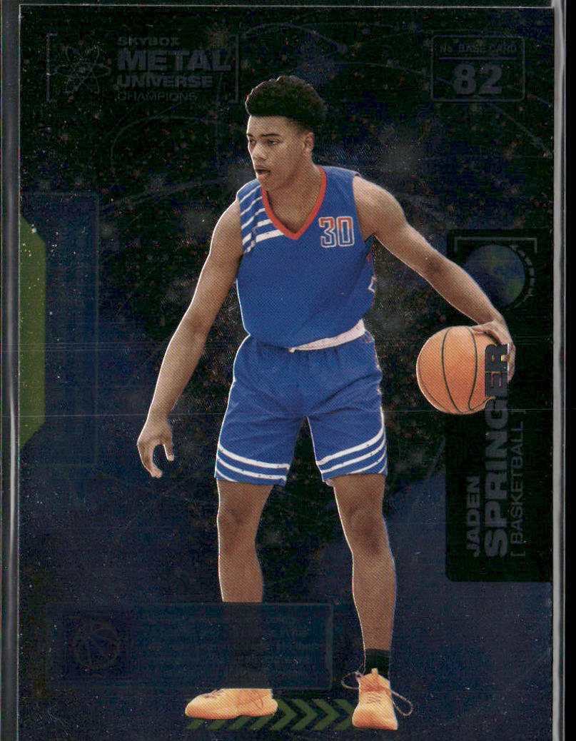 Jaden Springer 2021 SkyBox Metal Universe Champions #82 front