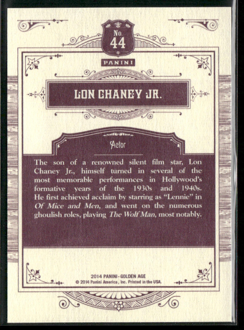 Lon Chaney Jr. 2014 Panini Golden Age #44