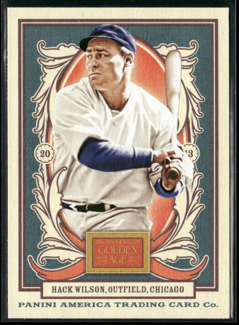 Hack Wilson 2013 Panini Golden Age #32a swinging bat Chicago Cubs