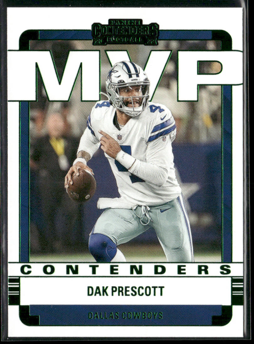 Dak Prescott 2022 Panini Contenders MVP Contenders Emerald #MVP-DPR Cowboys
