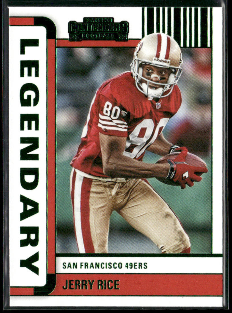 Jerry Rice 2022 Panini Contenders Legendary Contenders Emerald #LGD-JRI 49ers
