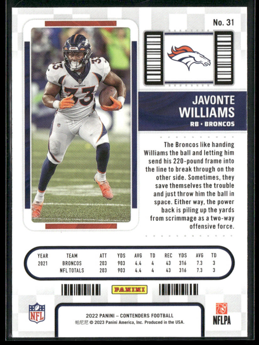 Dalvin Cook 2022 Panini Contenders #56 Minnesota Vikings back