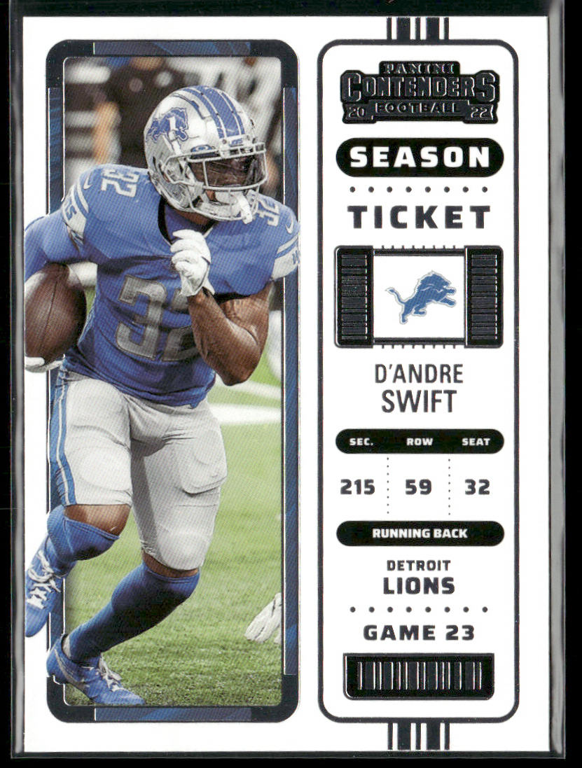D'Andre Swift 2022 Panini Contenders #35 Detroit Lions front