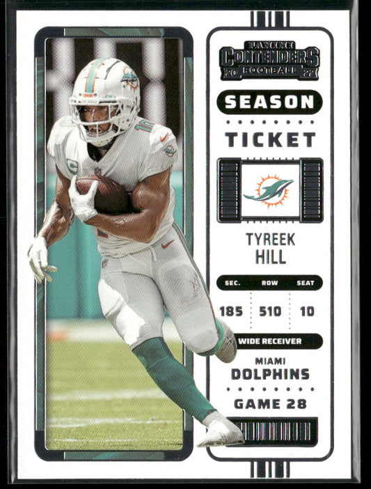 Tyreek Hill 2022 Panini Contenders #80 Miami Dolphins front