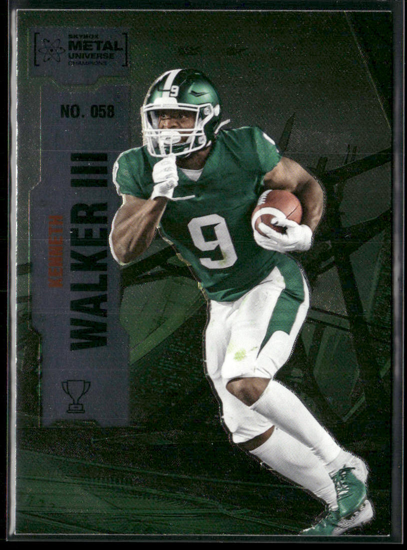 Kenneth Walker III 2022 SkyBox Metal Universe Champions #058 front