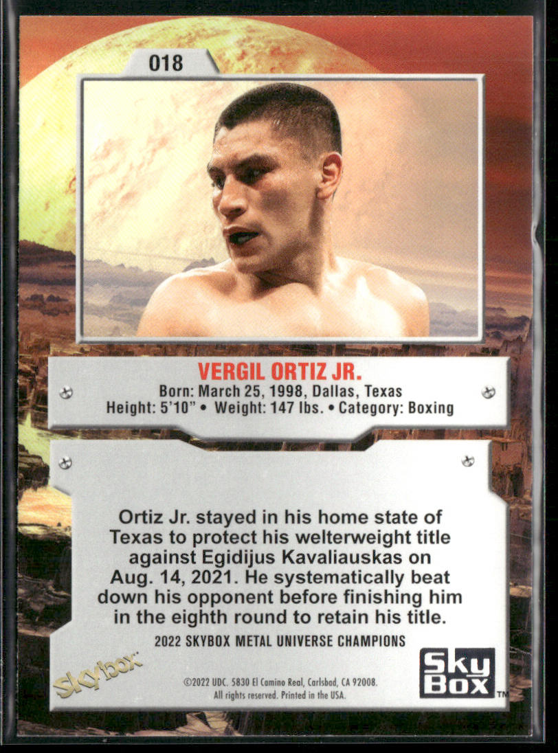 Vergil Ortiz Jr. 2022 SkyBox Metal Universe Champions #018