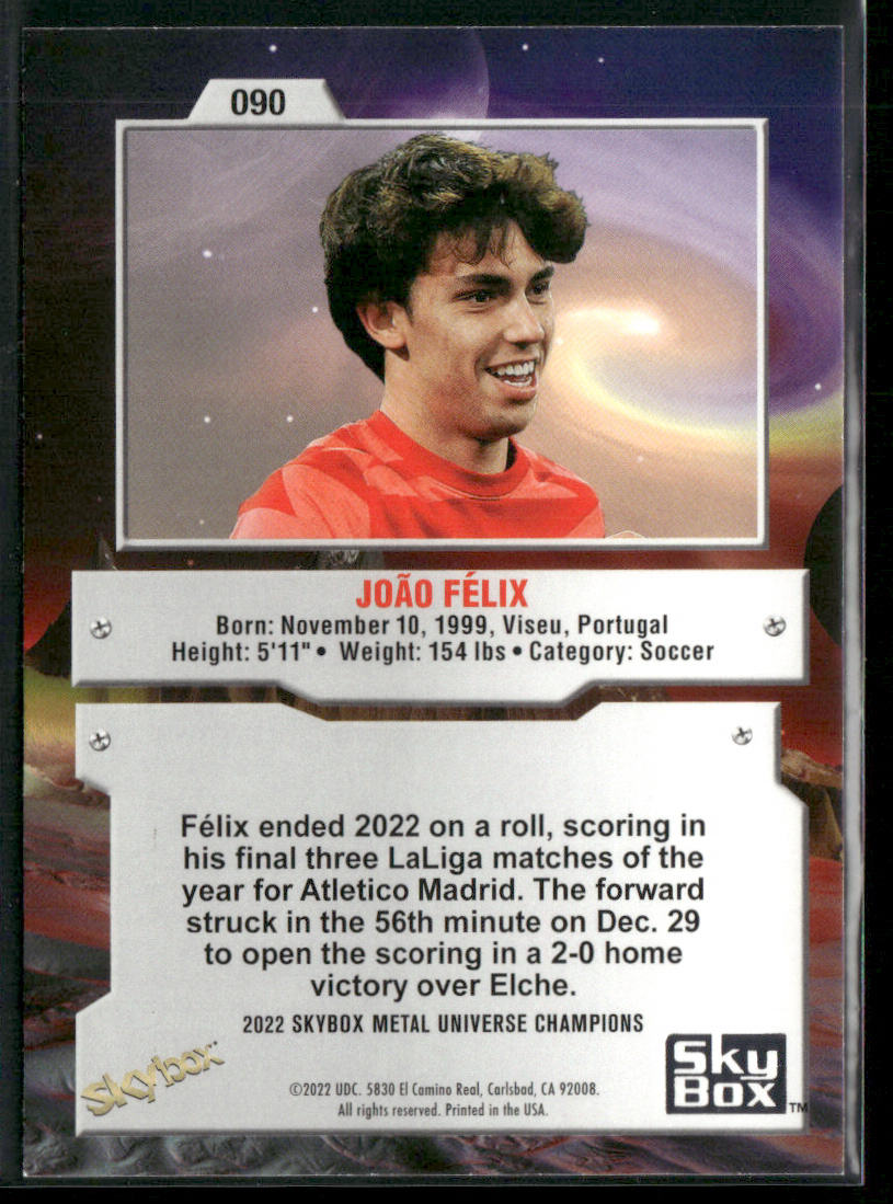 Joao Felix 2022 SkyBox Metal Universe Champions #090
