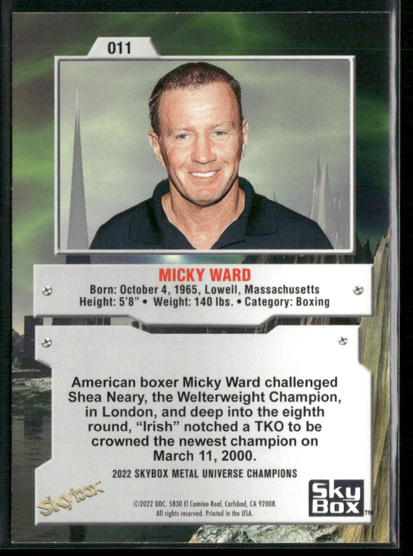 Micky Ward 2022 SkyBox Metal Universe Champions #011 back