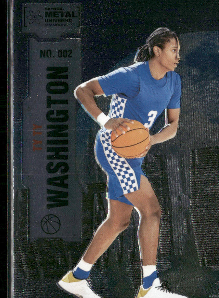 Ty Ty Washington 2022 SkyBox Metal Universe Champions #002 front