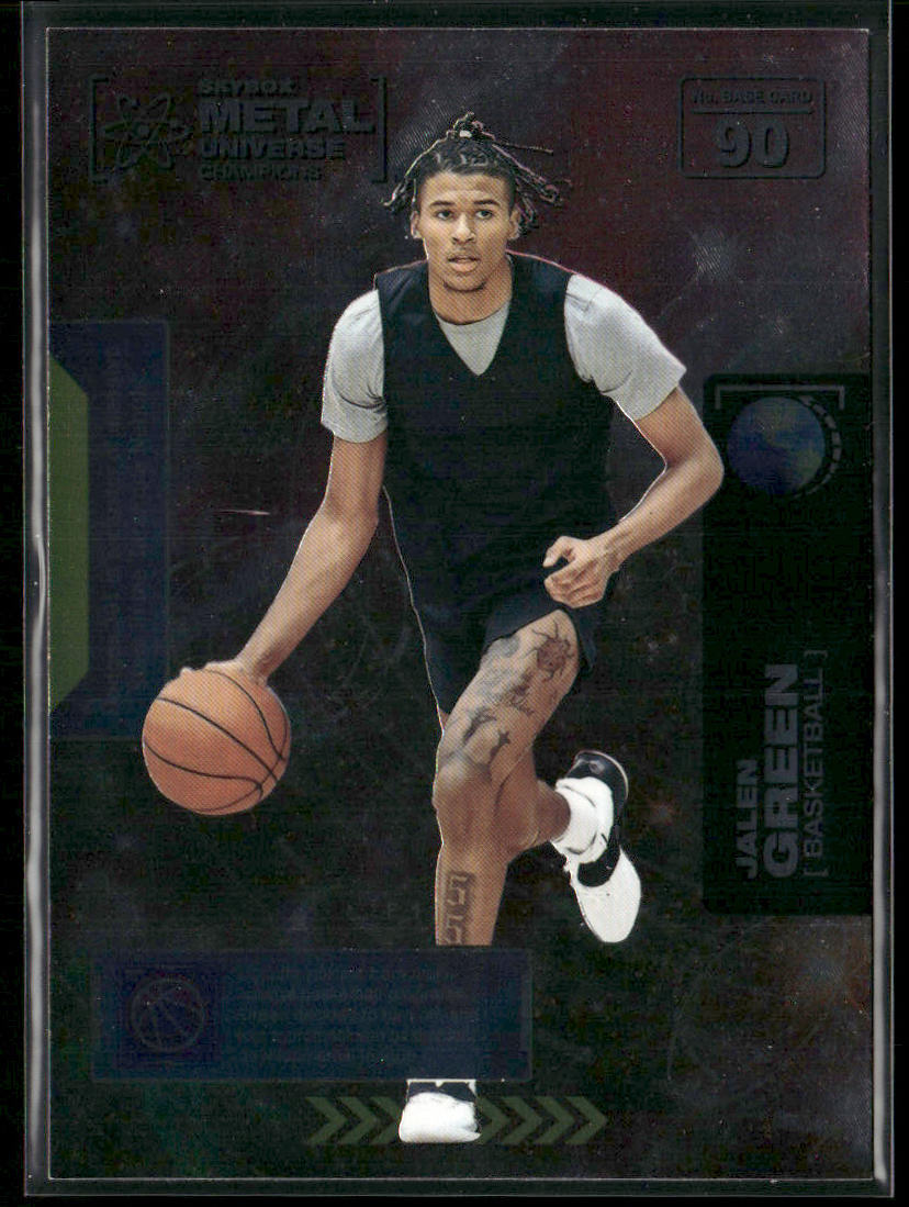 Jalen Green 2021 SkyBox Metal Universe Champions #90 front