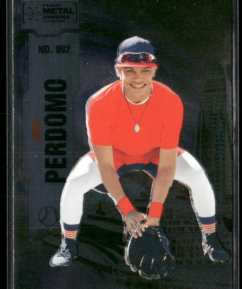 Jose Perdomo 2022 SkyBox Metal Universe Champions #092 front