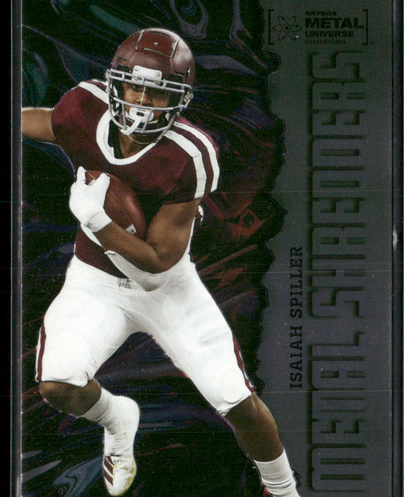 Isaiah Spiller 2022 SkyBox Metal Universe Champions #131 front