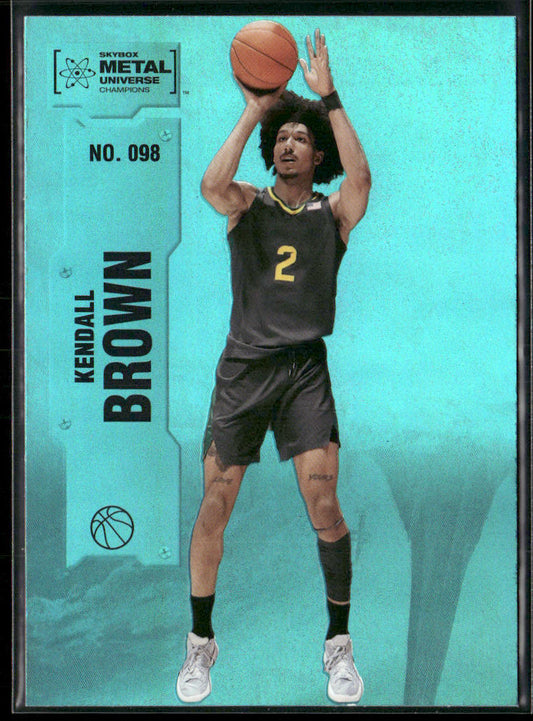 Kendall Brown 2022 SkyBox Metal Universe Champions Aqua #098